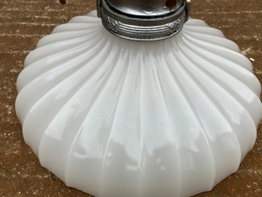 Milk glass pendant light