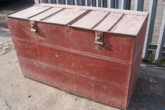 Victorian riveted flour bin
