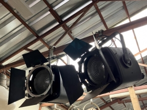 Large squat Strand stage lights