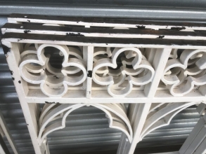 Cast iron altar rail panels