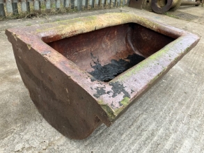 Half moon cattle water trough