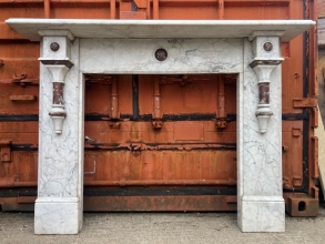 Victorian Gothic revival marble fire surround