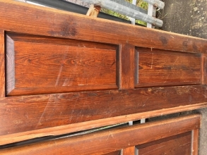 Pitch pine pew backs