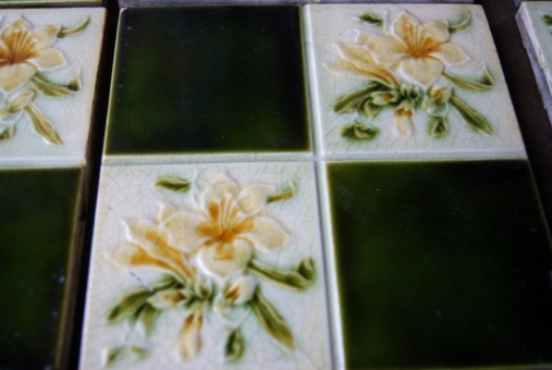Decorative Victorian fireplace tiles