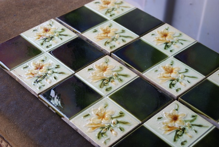 Decorative Victorian fireplace tiles