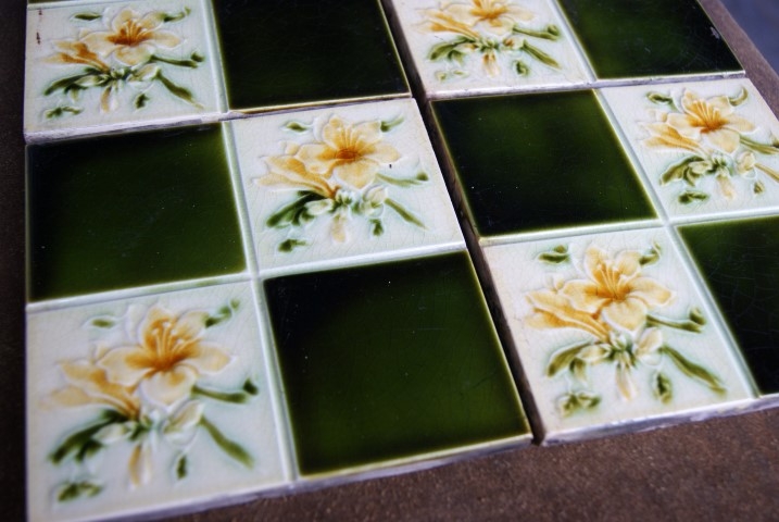 Decorative Victorian fireplace tiles