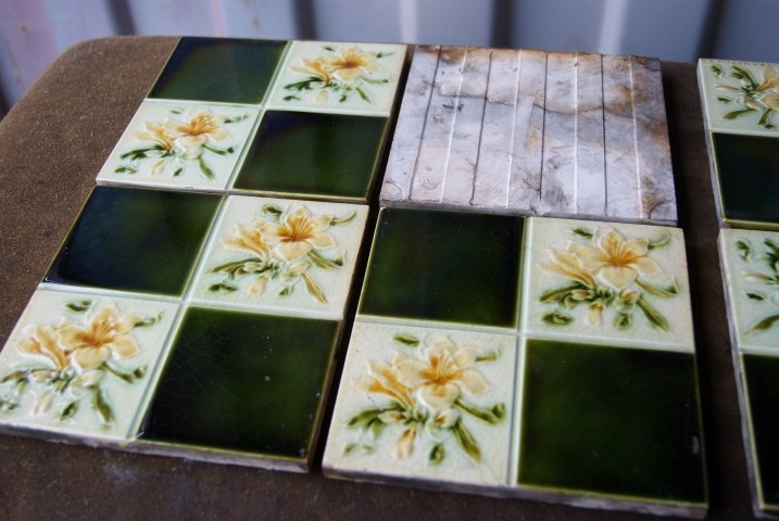 Decorative Victorian fireplace tiles