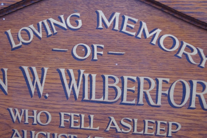 Commemorative oak plaque
