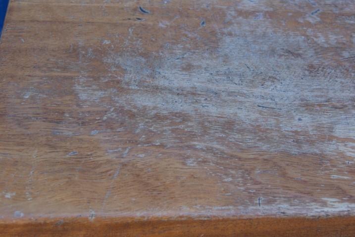 Teak top steel framed tables