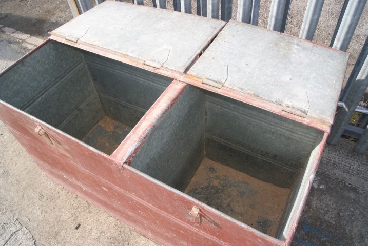 Victorian riveted flour bin