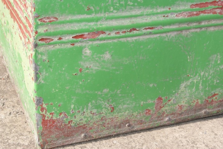 Riveted galvanised flour bin