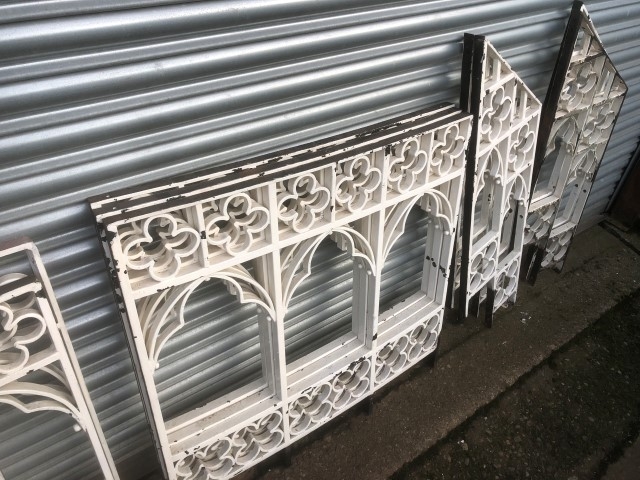 Cast iron altar rail panels