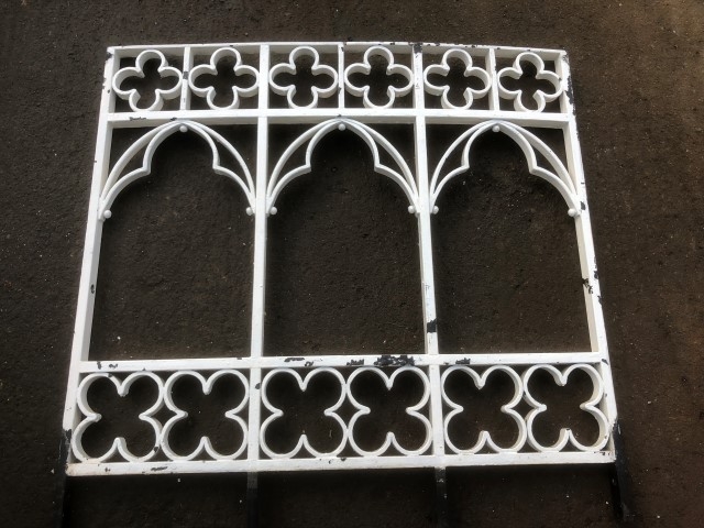 Cast iron altar rail panels