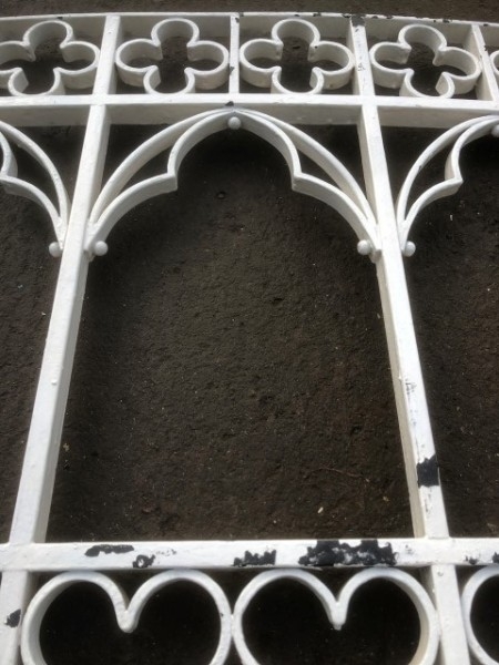 Cast iron altar rail panels