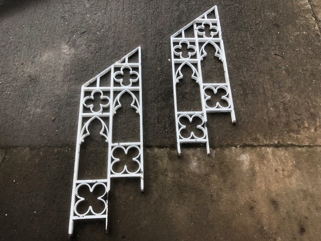 Cast iron altar rail panels