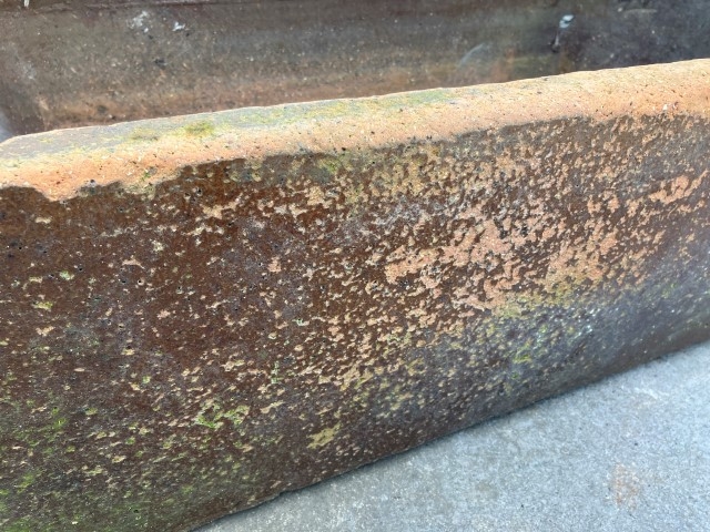 Four salt glazed troughs
