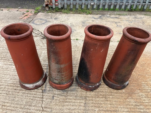 Victorian terracotta chimney pots