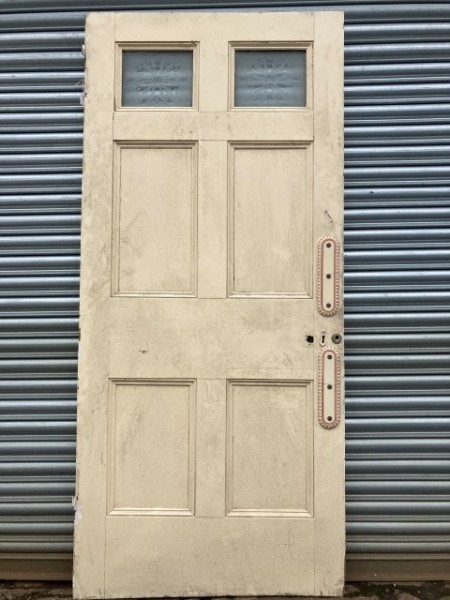 Georgian / Victorian part glazed six panel door