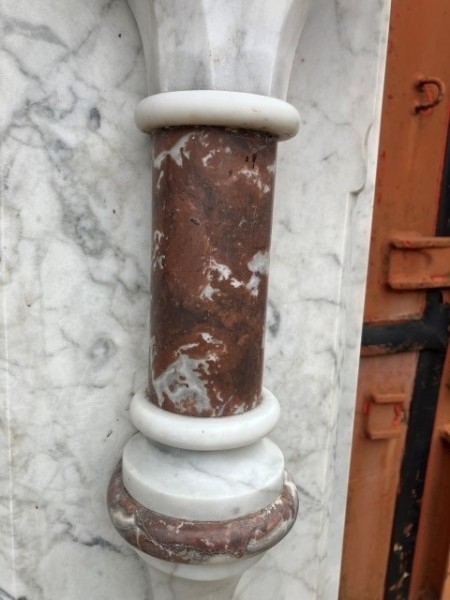 Victorian Gothic revival marble fire surround