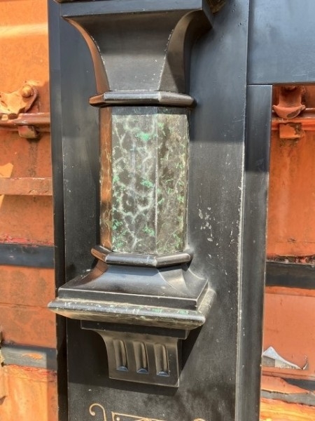 Victorian marbleised slate fire surround