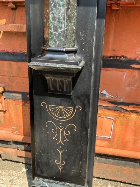 Victorian marbleised slate fire surround