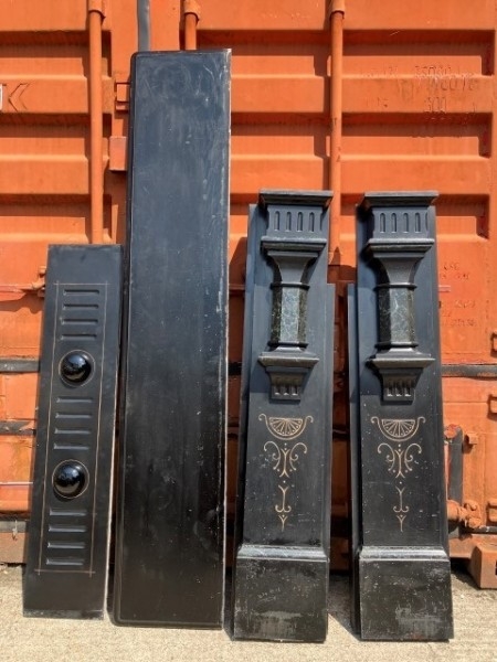 Victorian marbleised slate fire surround