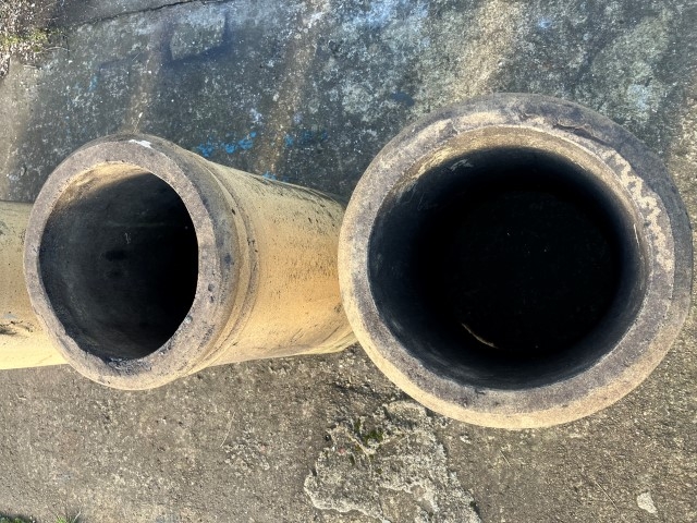 Victorian buff chimney pots