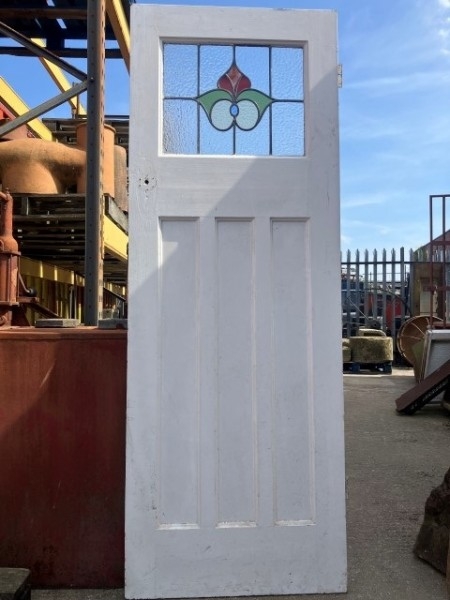 Art Deco stained glass door
