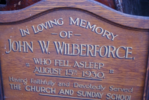 Commemorative oak plaque