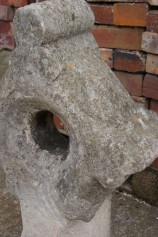 Carved limestone Church cross finial