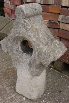 Carved limestone Church cross finial