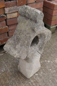 Carved limestone Church cross finial