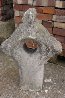 Carved limestone Church cross finial