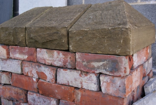 Reclaimed Sandstone Pillar Caps