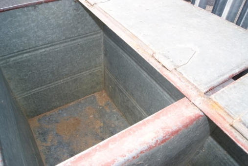 Victorian riveted flour bin