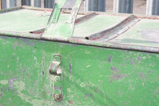 Riveted galvanised flour bin