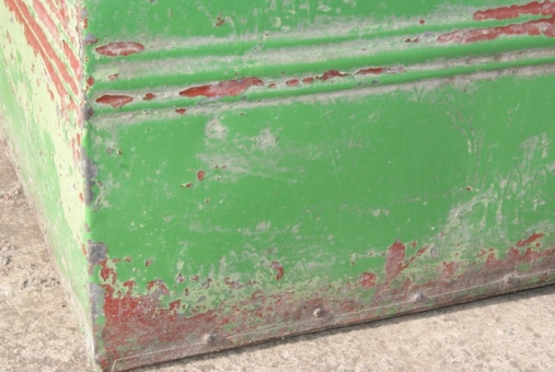 Riveted galvanised flour bin