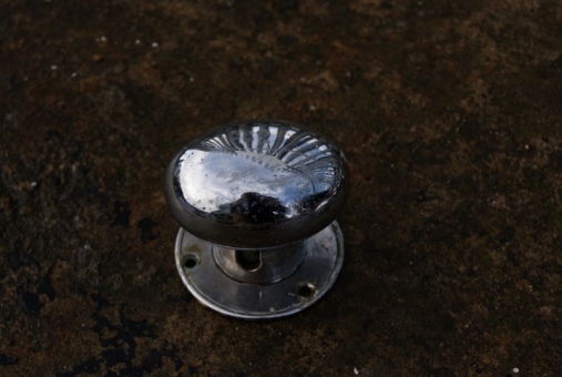 Chromed brass door handles