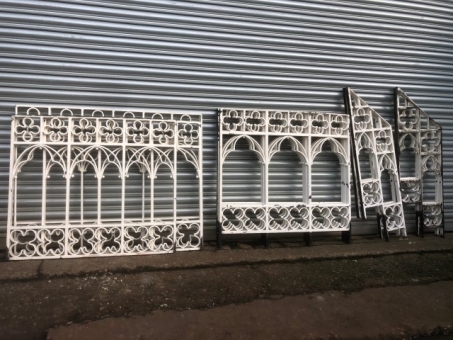 Cast iron altar rail panels