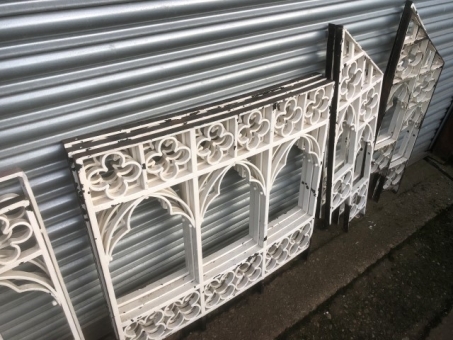 Cast iron altar rail panels