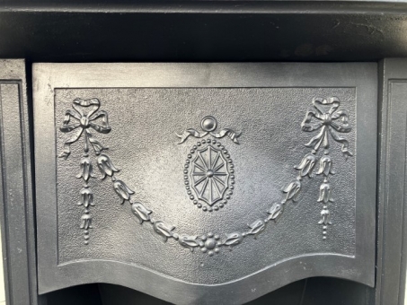 Art Nouveau cast iron tiled insert