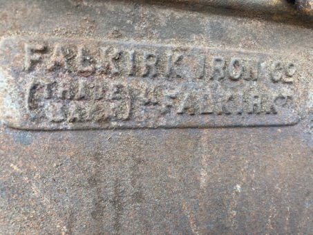 Art Nouveau cast iron tiled insert