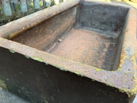 Four salt glazed troughs