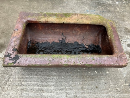 Half moon cattle water trough