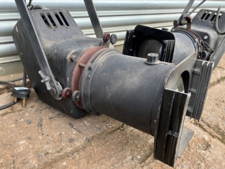 A pair of long lens stage lights