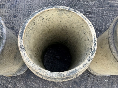 A set of Victorian buff chimney pots