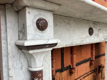 Victorian Gothic revival marble fire surround