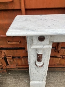 Victorian Gothic revival marble fire surround