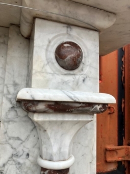 Victorian Gothic revival marble fire surround