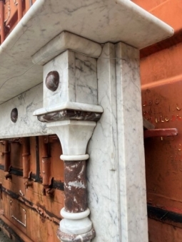 Victorian Gothic revival marble fire surround